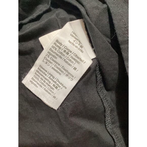 J Crew Dress Womens 14 Black Short Sleeve Collared Button Front Pockets Casual - Picture 6 of 6